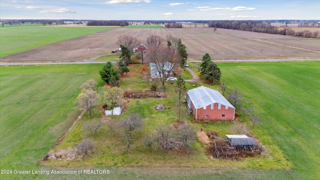 drone / aerial view featuring a rural view