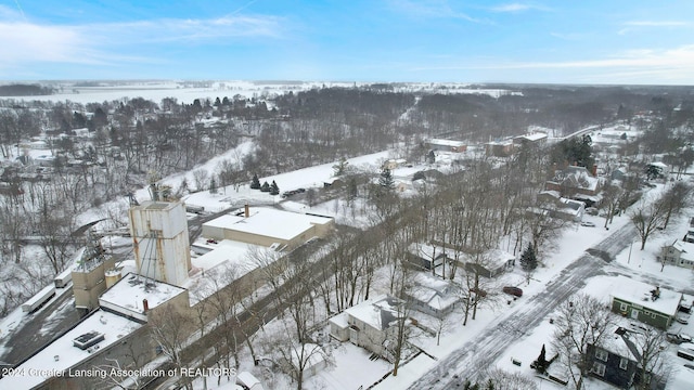 view of snowy aerial view