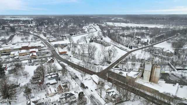 view of snowy aerial view