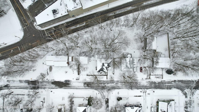 view of snowy aerial view