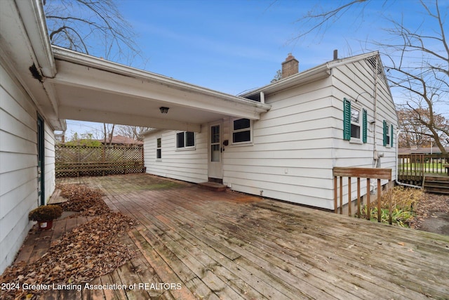 view of wooden deck