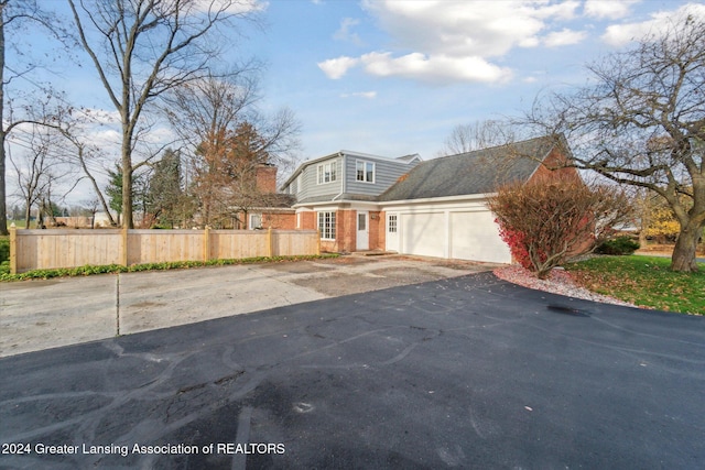 view of front of home featuring a garage