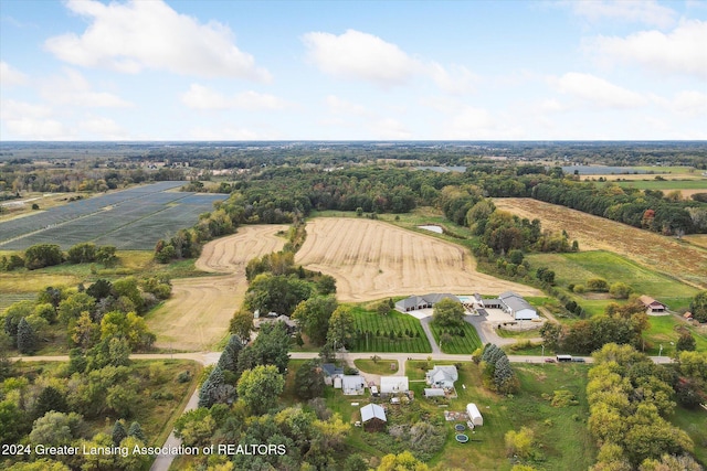 drone / aerial view featuring a rural view