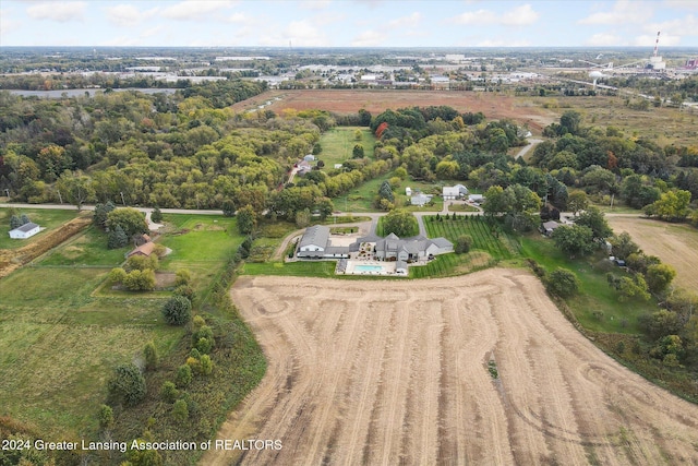 bird's eye view featuring a rural view