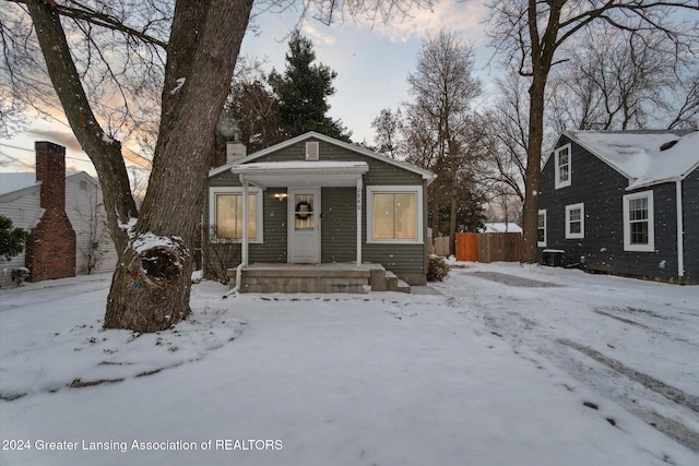 view of bungalow