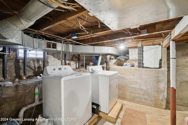 laundry area featuring washer and dryer