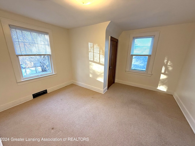 carpeted empty room with a healthy amount of sunlight