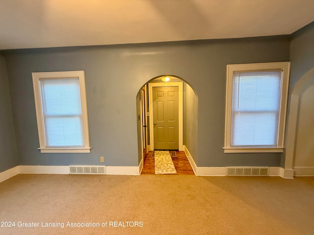 carpeted empty room featuring a healthy amount of sunlight