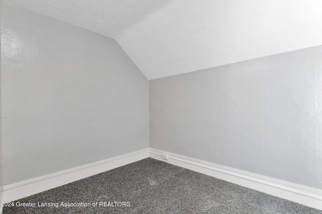 bonus room with carpet and vaulted ceiling