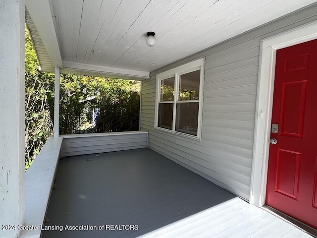 exterior space with a porch