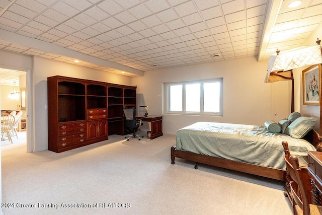 view of carpeted bedroom