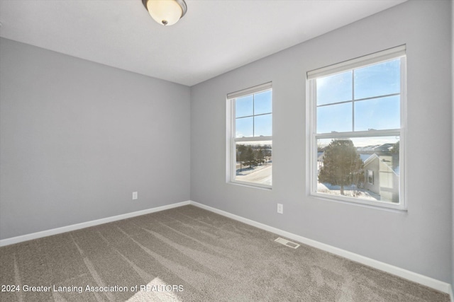 unfurnished room featuring carpet floors