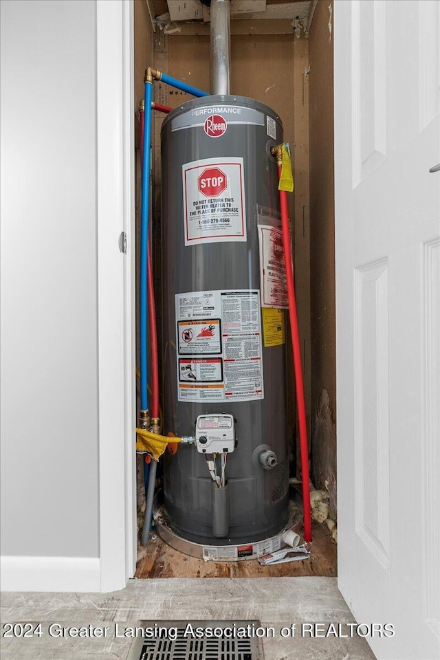 utilities featuring water heater