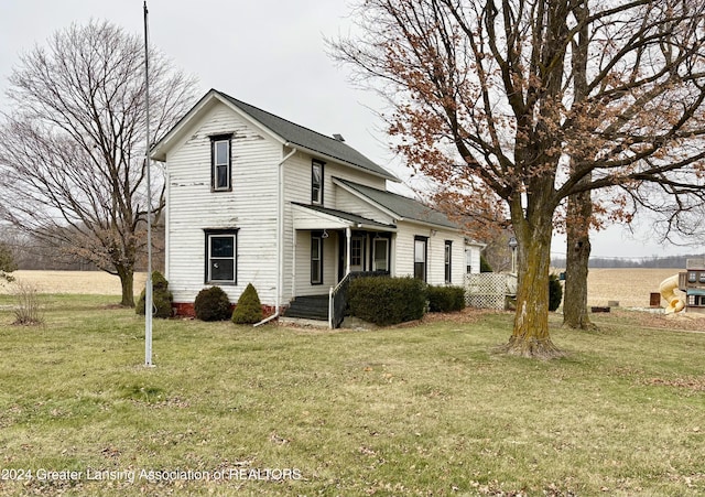 exterior space with a front yard