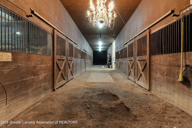 view of horse barn