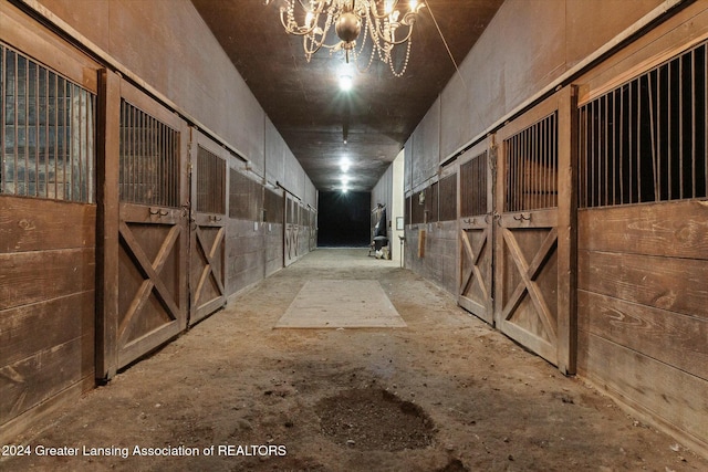 view of horse barn