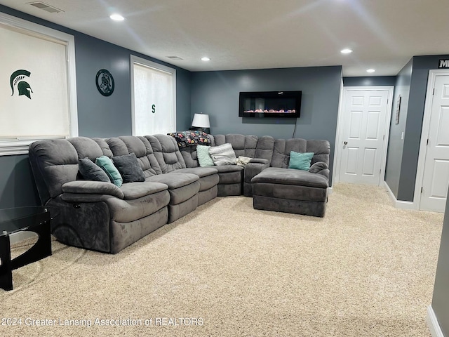 view of carpeted living room