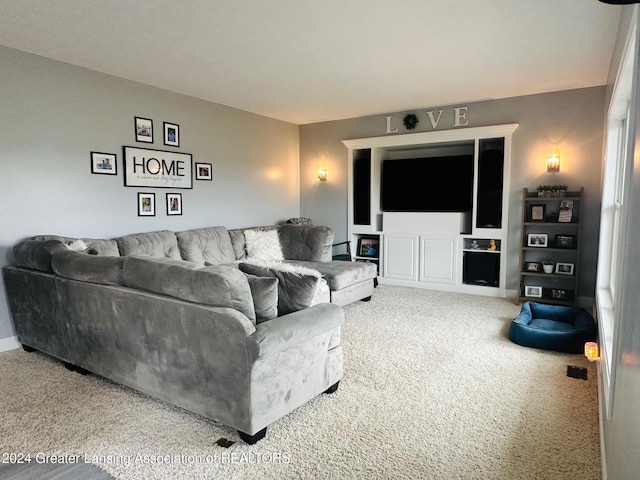 view of carpeted living room