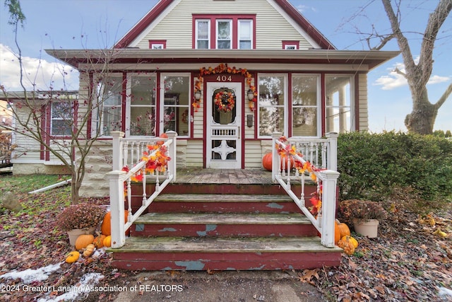 view of front of home