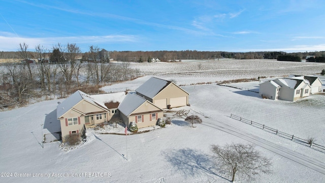 view of snowy aerial view