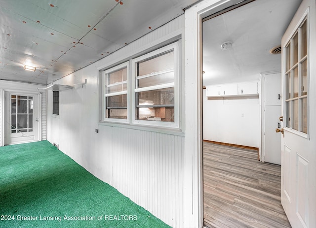 interior space with light wood-type flooring