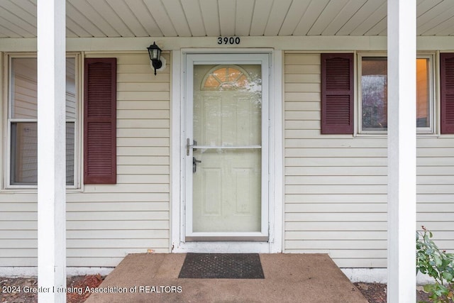 view of doorway to property