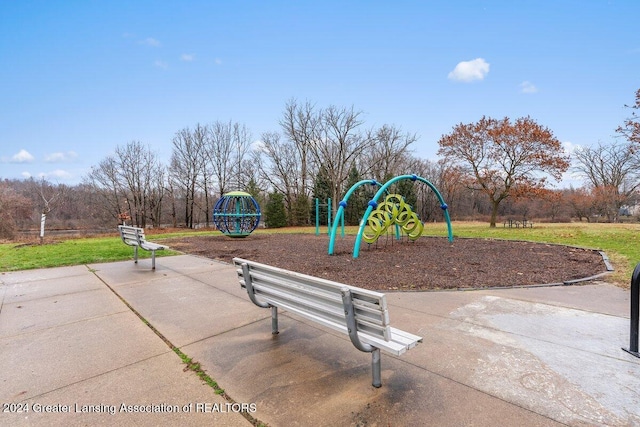 view of jungle gym