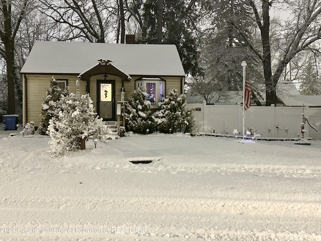 view of front of home