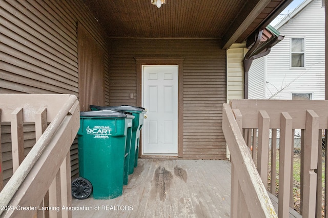 view of doorway to property