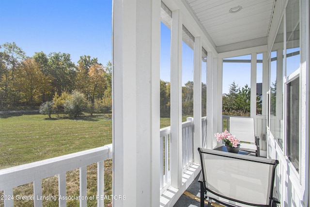 view of sunroom