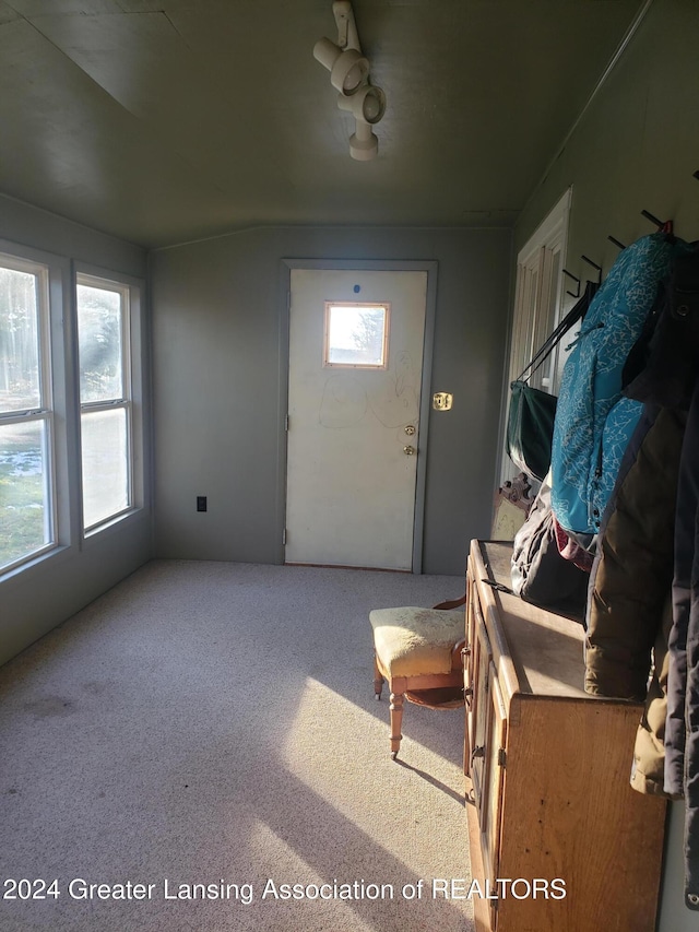 view of carpeted entryway