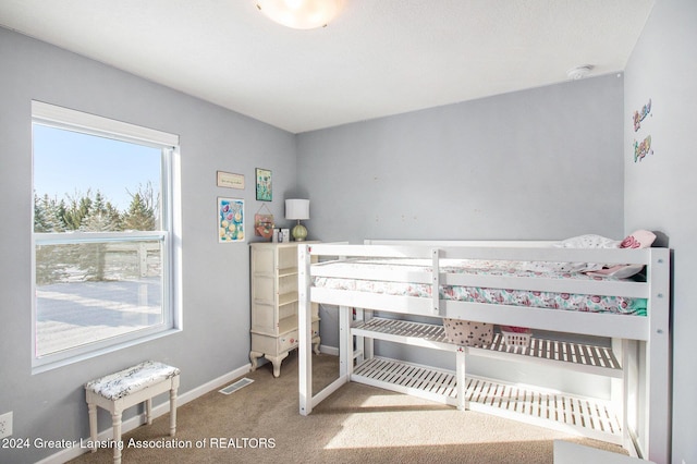 bedroom featuring carpet flooring