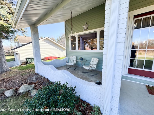 view of patio / terrace featuring covered porch