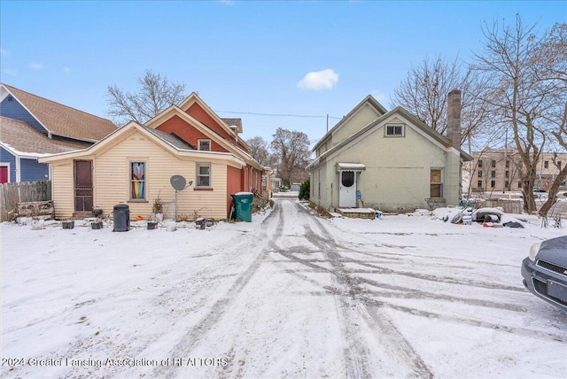 view of snowy exterior