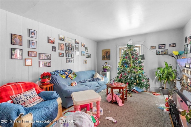 view of carpeted living room