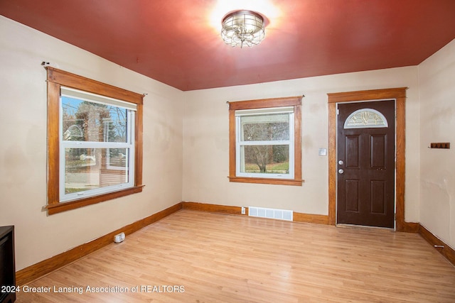 entryway featuring light wood-type flooring