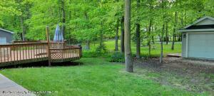 view of yard featuring a deck