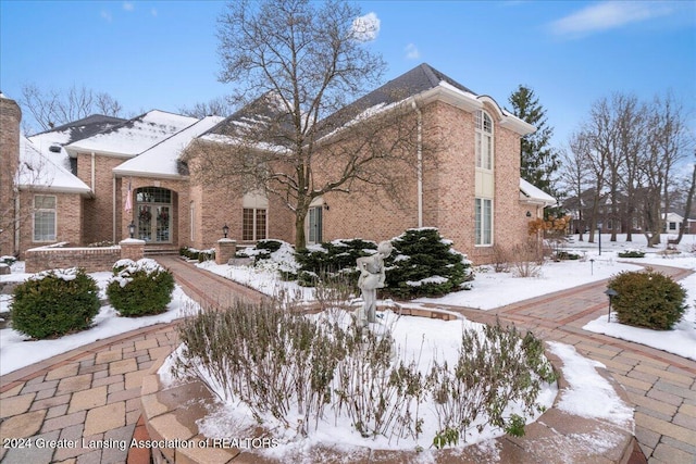 view of front of home with french doors