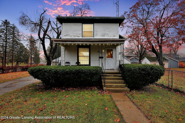 view of front of house featuring a porch