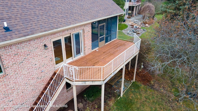 view of wooden deck