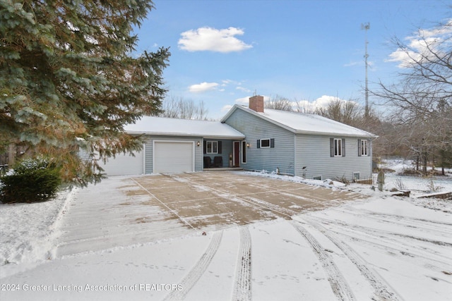 view of front of house featuring a garage