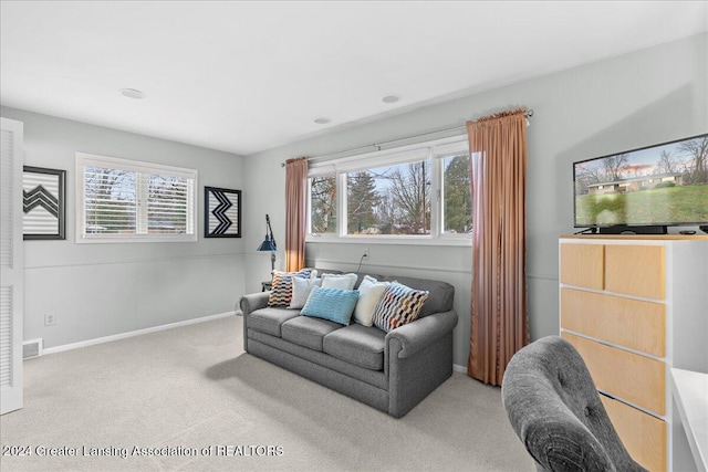 view of carpeted living room