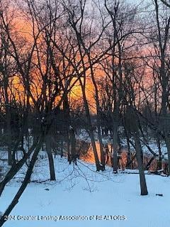 view of snowy view