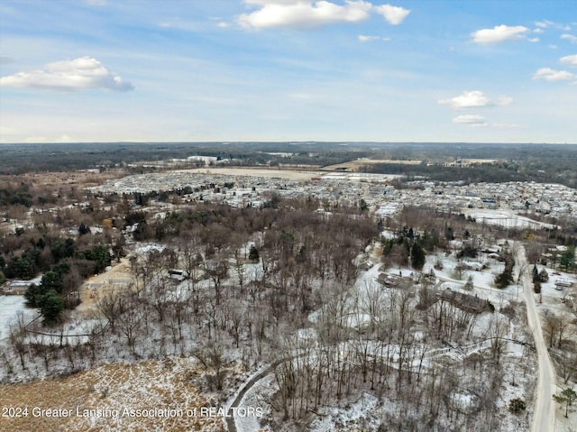 view of snowy aerial view