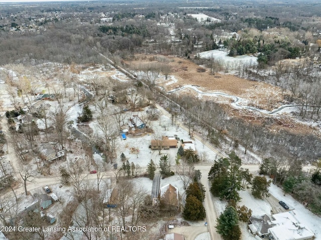 view of snowy aerial view