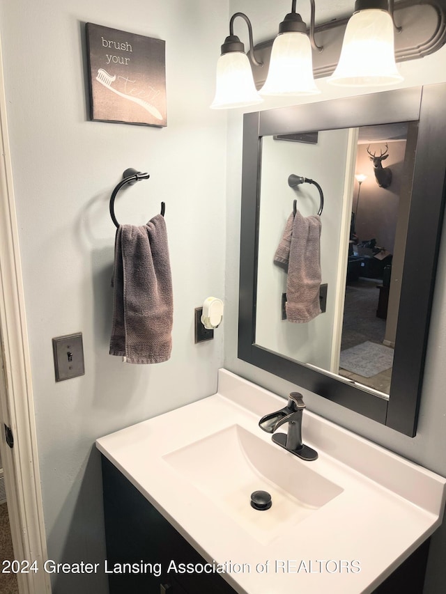 bathroom with vanity