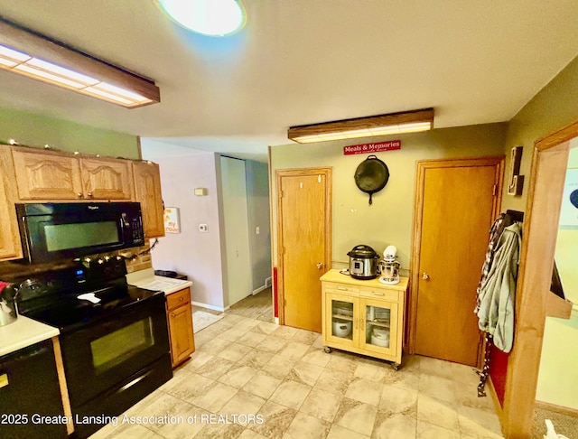 kitchen featuring black appliances