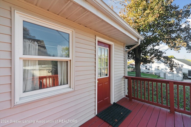 view of wooden deck