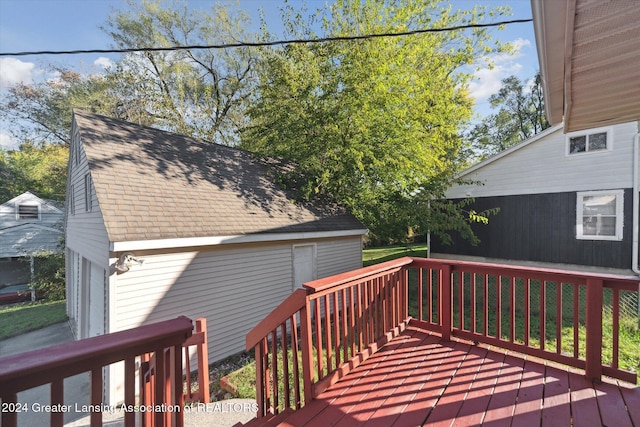 view of wooden deck