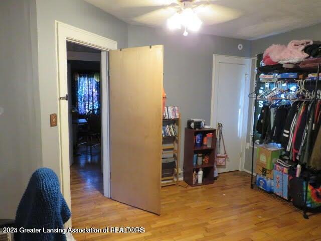 interior space with light hardwood / wood-style flooring